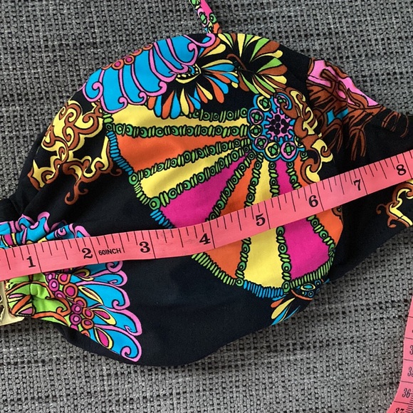 Trina Turk Halter Paisley Bikini Gold Hardware Accents M - Picture 7 of 8